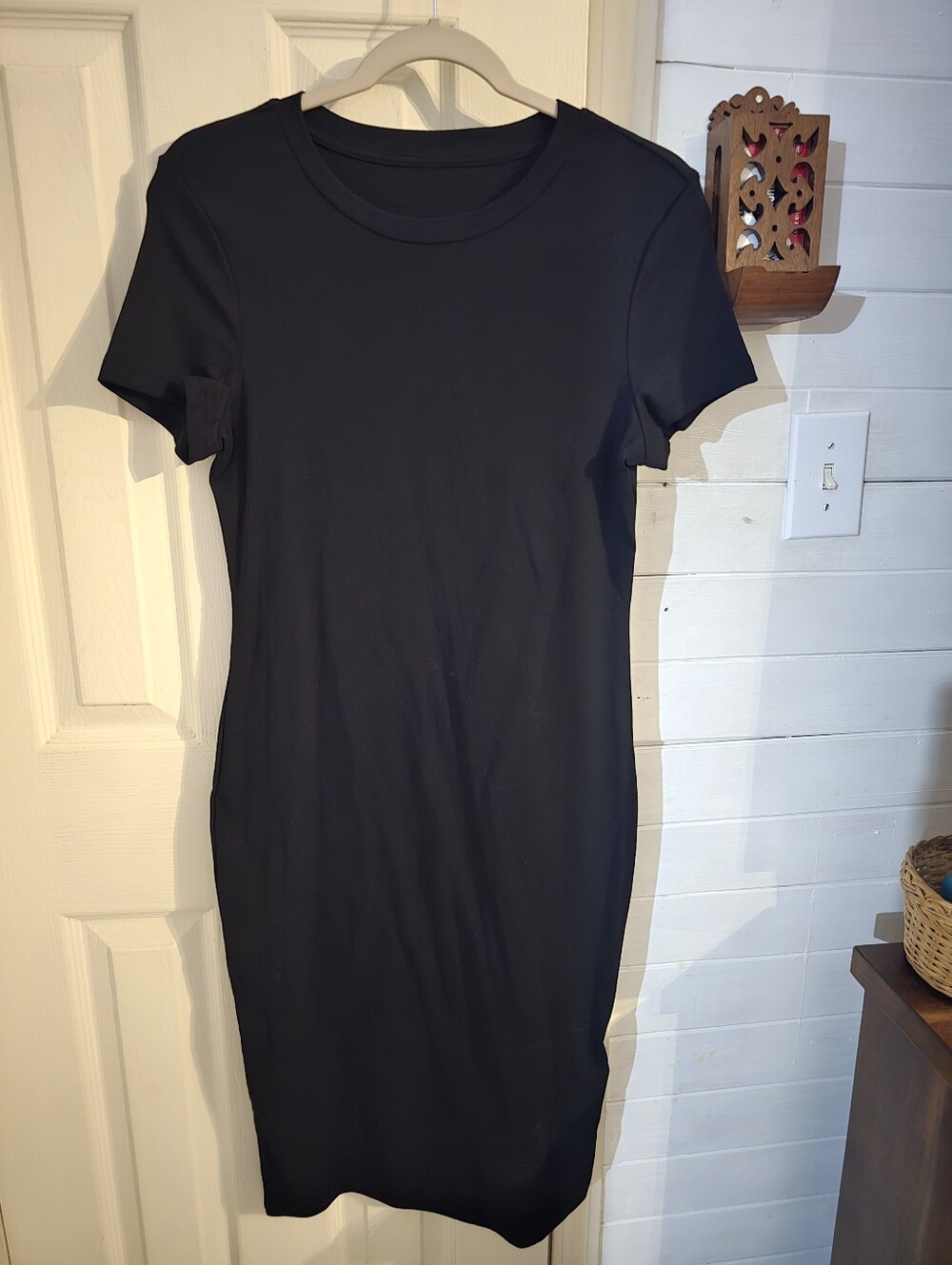 Classic Black Short-Sleeve Women's Dress